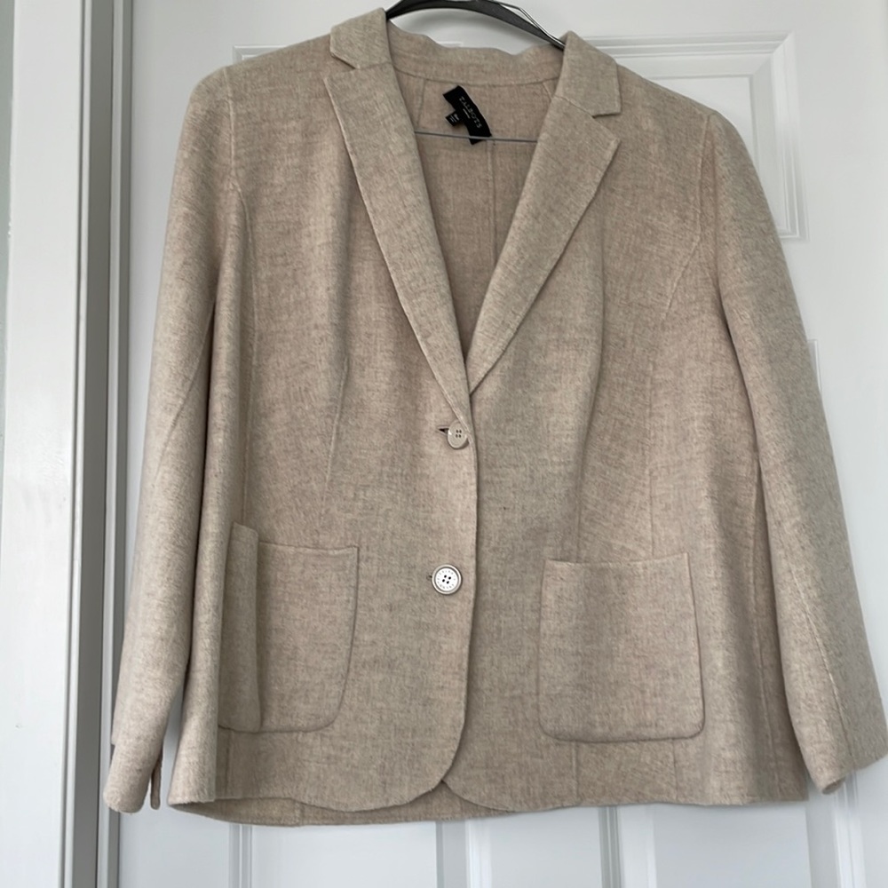 Talbots crème 90% wool jacket new